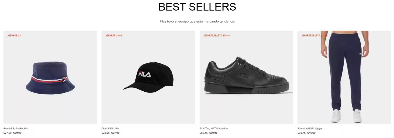 Catálogo Fila | Best Sellers | 2026-07-22T00:00:00.000Z - 2026-07-31T00:00:00.000Z
