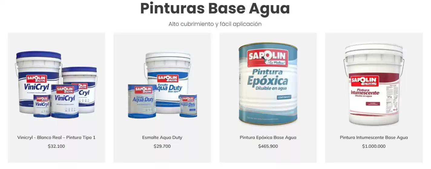 Catálogo Sapolin | Pinturas Base Agua | 2026-07-22T00:00:00.000Z - 2026-07-31T00:00:00.000Z