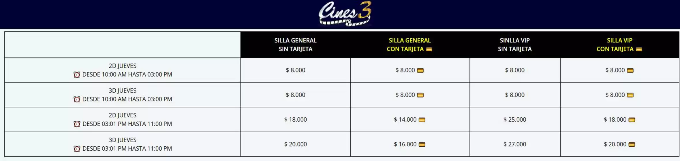 Catálogo Cines3 | Promociones | 2026-07-23T00:00:00.000Z - 2026-07-31T00:00:00.000Z