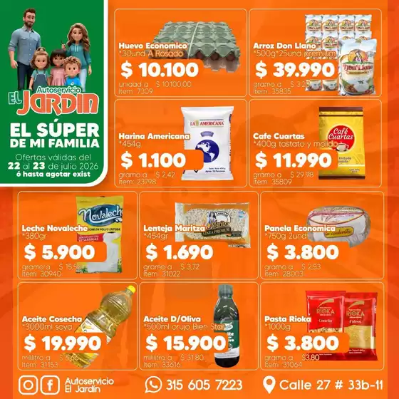 Catálogo Autoservicio El Jardín | Ofertas Autoservicio El Jardín | 2026-07-22T00:00:00.000Z - 2026-07-23T00:00:00.000Z