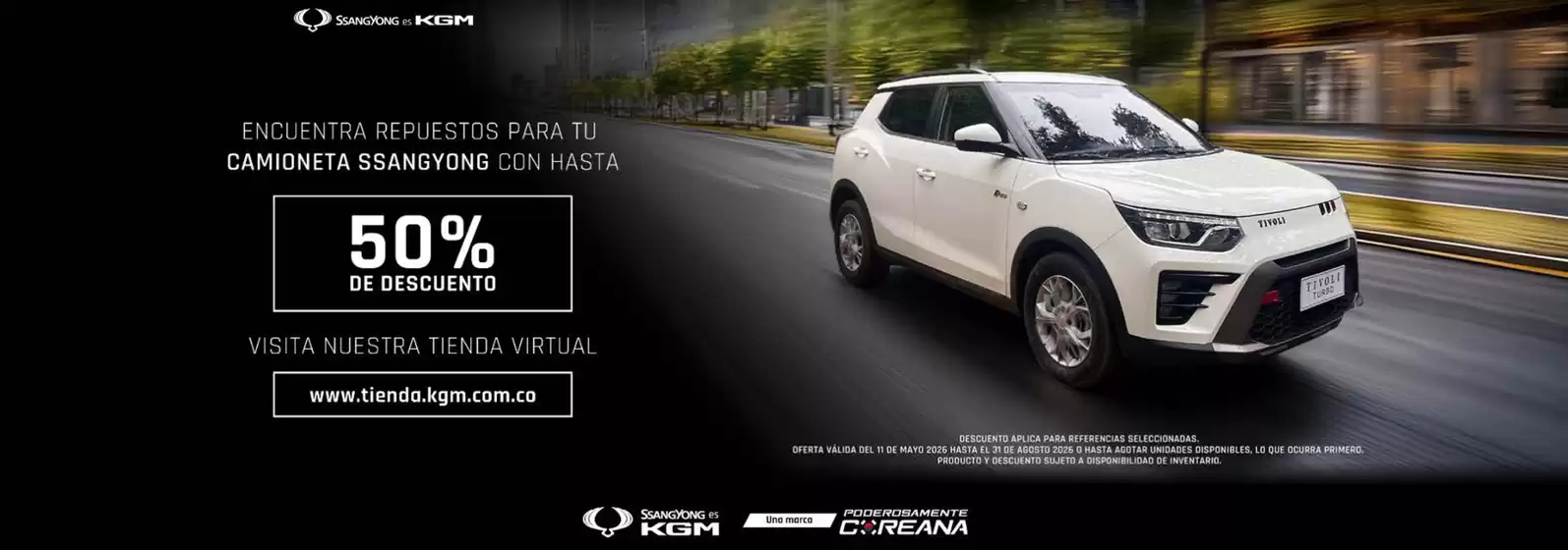Catálogo Ssangyong | Camioneta Ssangyong con Hasta 50% DTO | 2026-07-23T00:00:00.000Z - 2026-08-31T00:00:00.000Z