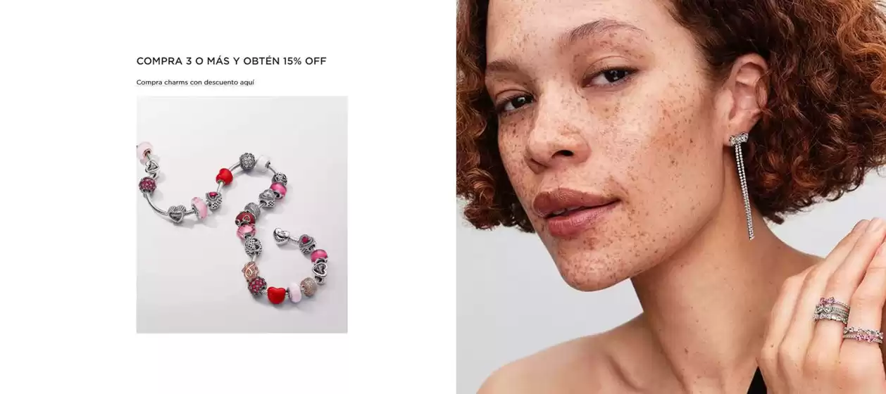 Catálogo Pandora | Compra 3 o más y obtén 15% OFF | 2026-07-24T00:00:00.000Z - 2026-07-26T00:00:00.000Z