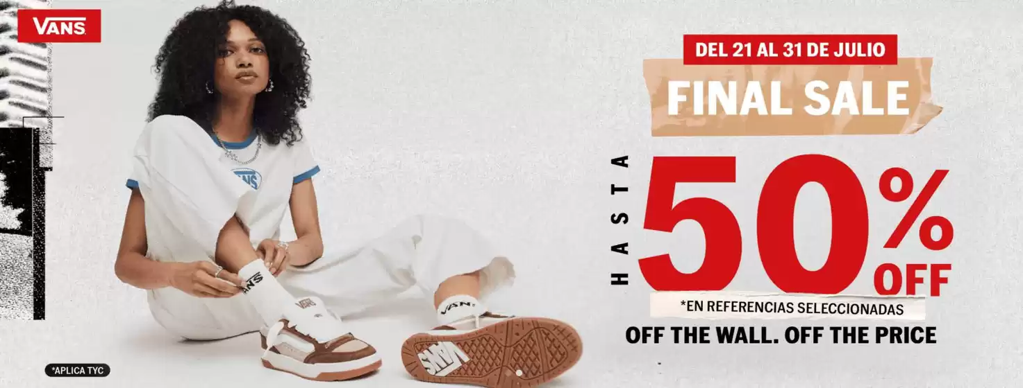 Catálogo Vans | Final Sale Hasta 50% DTO | 2026-07-24T00:00:00.000Z - 2026-07-31T00:00:00.000Z