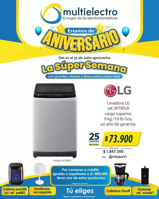 Catálogo Multielectro | Ofertas Multielectro | 2026-07-21T00:00:00.000Z - 2026-07-31T00:00:00.000Z