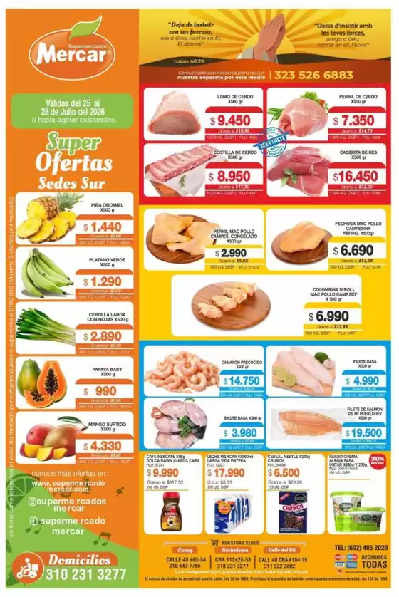 Catálogo Mercar | Promociones actuales | 2026-07-25T00:00:00.000Z - 2026-07-28T00:00:00.000Z