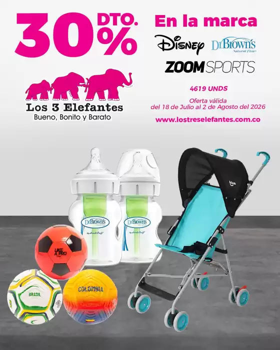 Catálogo Los Tres Elefantes | Ofertas 30% DTO | 2026-07-24T00:00:00.000Z - 2026-08-02T00:00:00.000Z