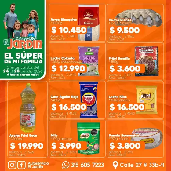 Catálogo Autoservicio El Jardín en El Zulia | Ofertas Autoservicio El Jardín | 2026-07-24T00:00:00.000Z - 2026-07-28T00:00:00.000Z