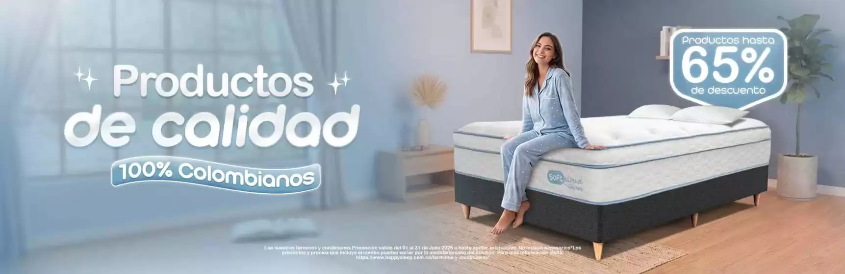 Catálogo Happy Sleep | Hasta 65% OFF | 2026-07-28T00:00:00.000Z - 2026-07-31T00:00:00.000Z