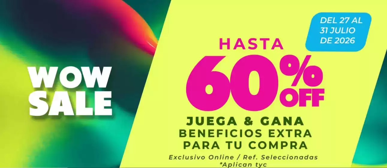 Catálogo MIC | Wow Sale Hasta 60% OFF, Juega y Gana | 2026-07-29T00:00:00.000Z - 2026-07-31T00:00:00.000Z
