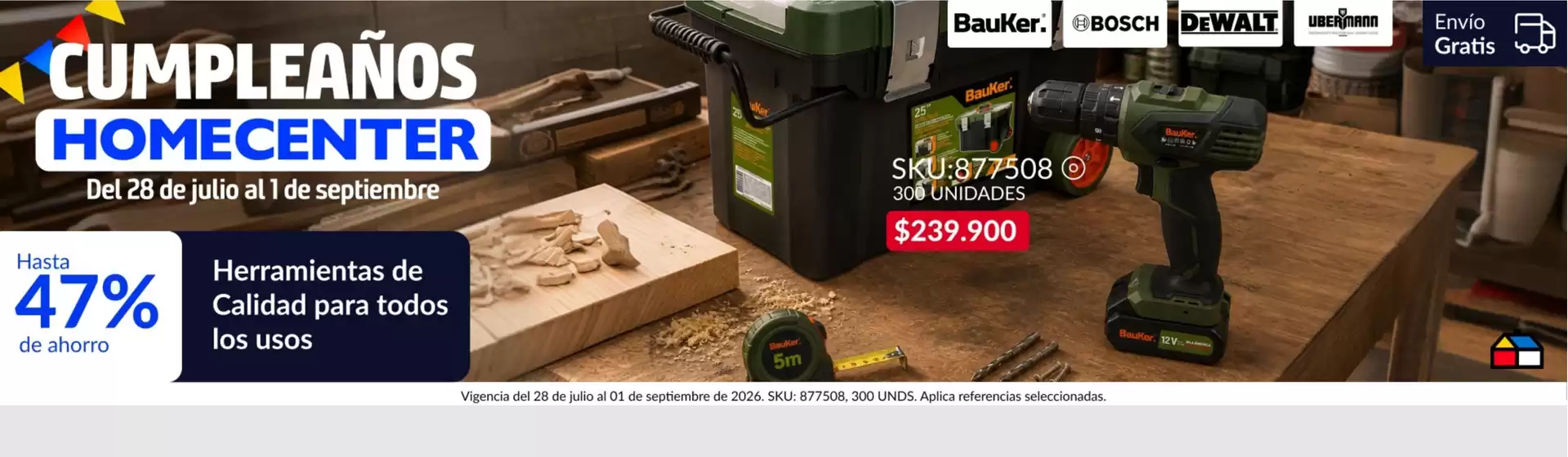 Catálogo Homecenter | Ofertas HomeCenter | 2026-07-28T00:00:00.000Z - 2026-09-01T00:00:00.000Z