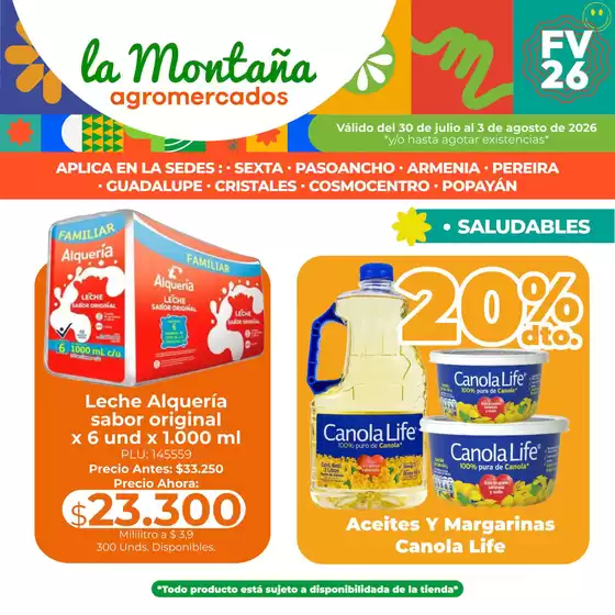 Catálogo La Montaña agromercados en Itagüí | Regresan las ofertas | 2026-07-30T00:00:00.000Z - 2026-08-03T00:00:00.000Z