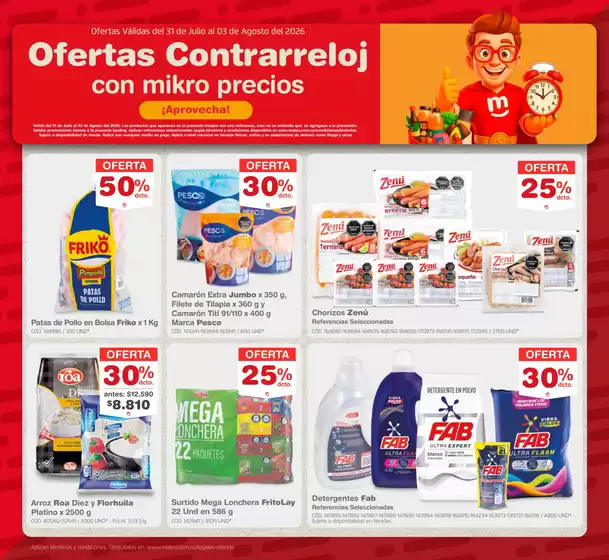 Catálogo Makro | Ofertas Contrarreloj con mikro precios | 2026-07-31T00:00:00.000Z - 2026-08-03T00:00:00.000Z