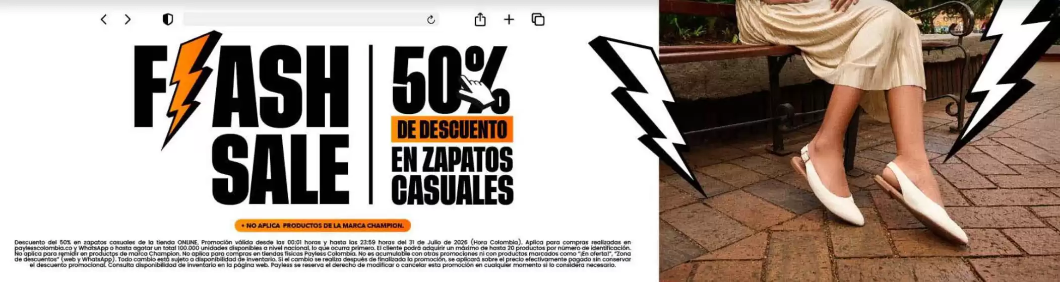 Catálogo Payless | Final Sale 50% DTO | 2026-07-31T00:00:00.000Z - 2026-07-31T00:00:00.000Z