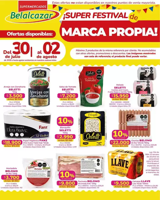 Catálogo Belalcazar | Ofertas Belalcazar | 2026-07-30T00:00:00.000Z - 2026-08-02T00:00:00.000Z