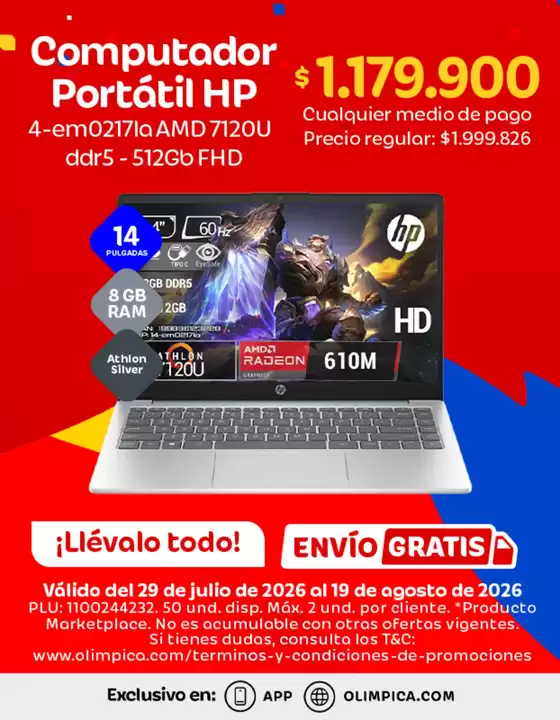 Catálogo Olímpica | Nuestras mejores gangas | 2026-07-29T00:00:00.000Z - 2026-08-19T00:00:00.000Z