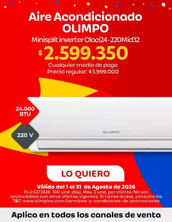 Catálogo Olímpica | Nuestras mejores ofertas para ti | 2026-08-01T00:00:00.000Z - 2026-08-31T00:00:00.000Z