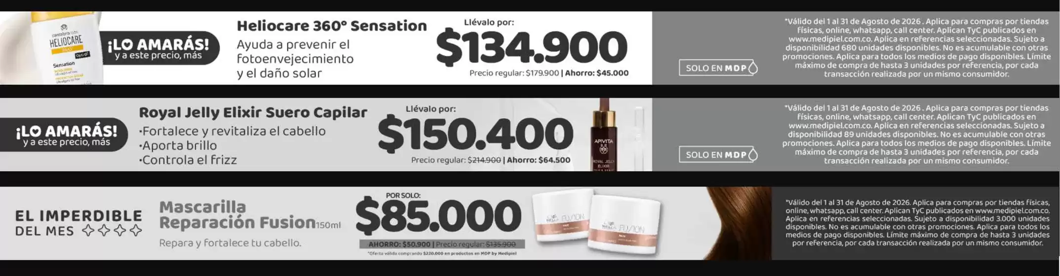 Catálogo MediPiel | Lo amarás y a este precio, más | 2026-08-03T00:00:00.000Z - 2026-08-31T00:00:00.000Z