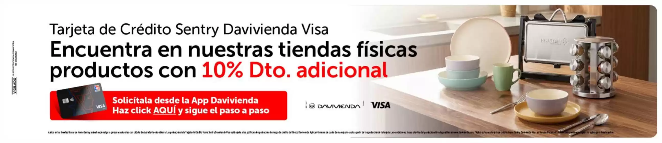Catálogo Home Sentry en Montería | Tarjeta de Crédito, pídala y reciba 10% do en la primera compra | 2026-08-04T00:00:00.000Z - 2026-08-31T00:00:00.000Z