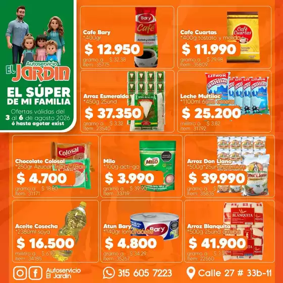 Catálogo Autoservicio El Jardín | Ofertas Autoservicio El Jardín | 2026-08-03T00:00:00.000Z - 2026-08-06T00:00:00.000Z