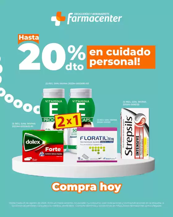 Catálogo Farmacenter | Hasta 20% dto | 2026-08-05T00:00:00.000Z - 2026-08-31T00:00:00.000Z