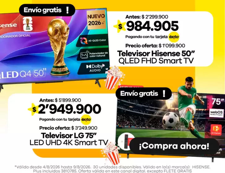 Catálogo Éxito en Puerto Colombia Atlantico | Ofertas Éxito | 2026-08-04T00:00:00.000Z - 2026-08-09T00:00:00.000Z