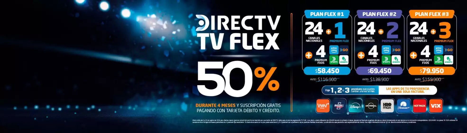 Catálogo DirecTV | Ofertas 50% OFF | 2026-08-07T00:00:00.000Z - 2026-08-31T00:00:00.000Z