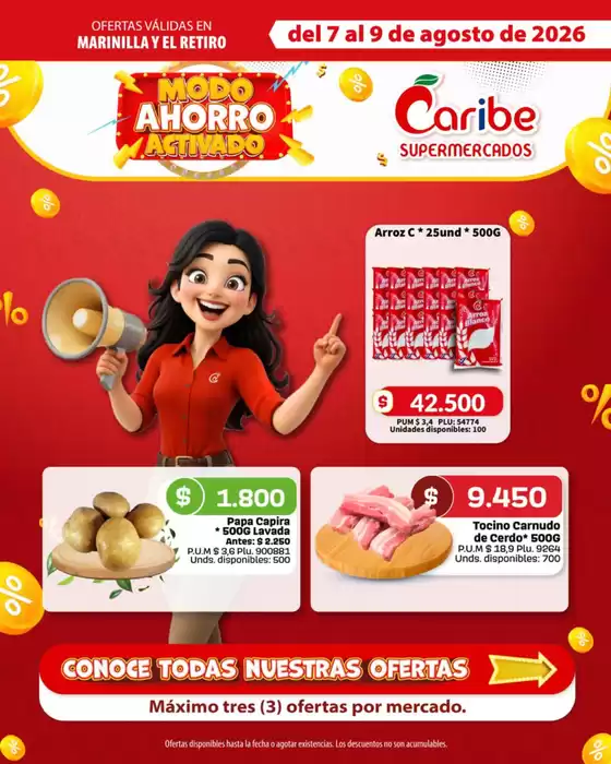Catálogo Caribe Supermercados | Volante antioquia 7 9agosto | 2026-08-07T00:00:00.000Z - 2026-08-09T00:00:00.000Z
