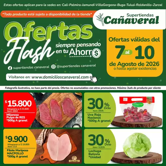 Catálogo Supertiendas Cañaveral | Volante Digital Flash del 7 al 10 de Agosto de 2026 | 2026-07-15T00:00:00.000Z - 2026-08-17T00:00:00.000Z