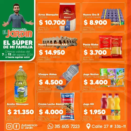 Catálogo Autoservicio El Jardín | Ofertas Autoservicio El Jardín | 2026-08-07T00:00:00.000Z - 2026-08-11T00:00:00.000Z