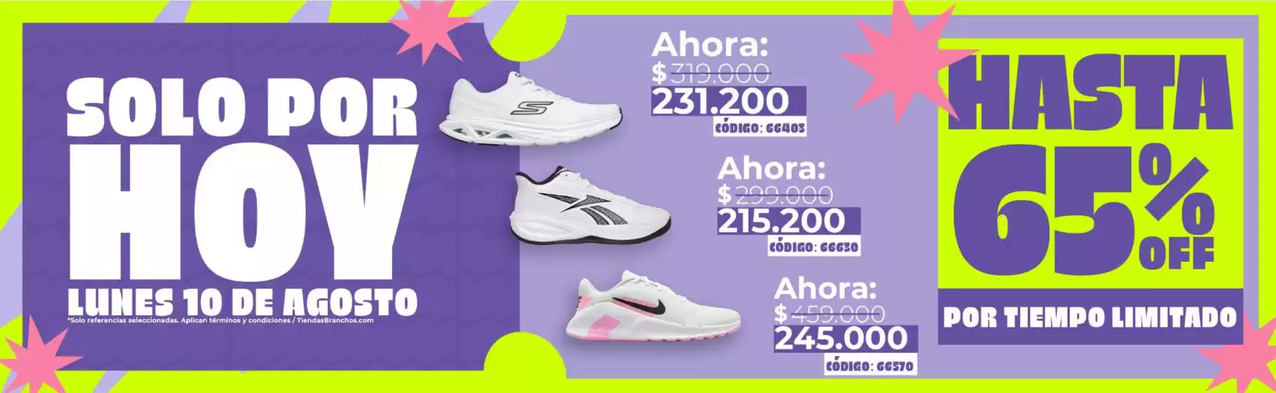 Catálogo Branchos | Solo por hoy, Hasta 65% OFF | 2026-08-10T00:00:00.000Z - 2026-08-10T00:00:00.000Z