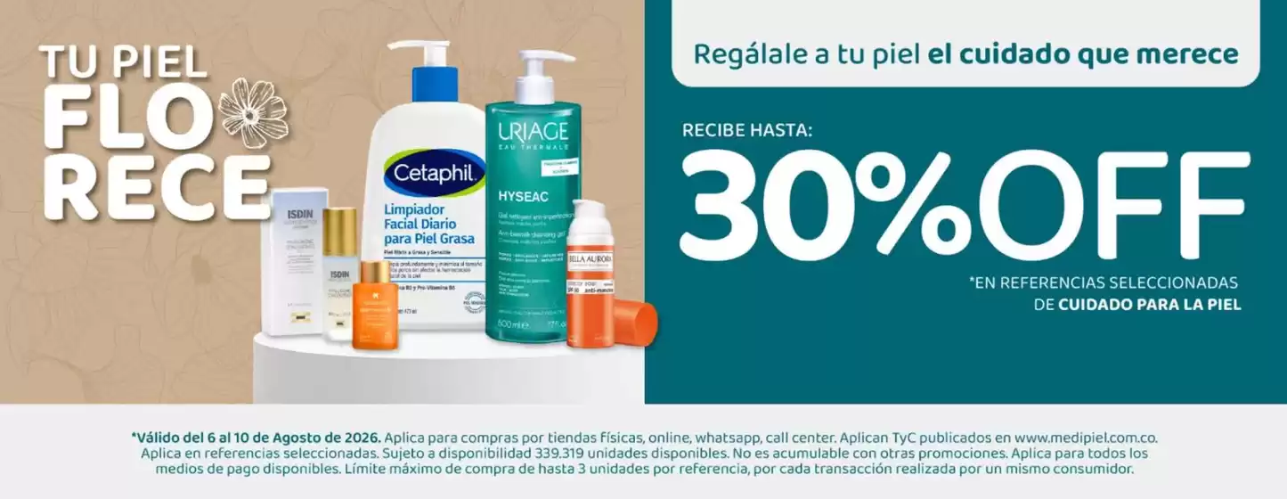 Catálogo MediPiel | Tu Piel Florece. Descuentos especiales | 2026-08-10T00:00:00.000Z - 2026-08-10T00:00:00.000Z