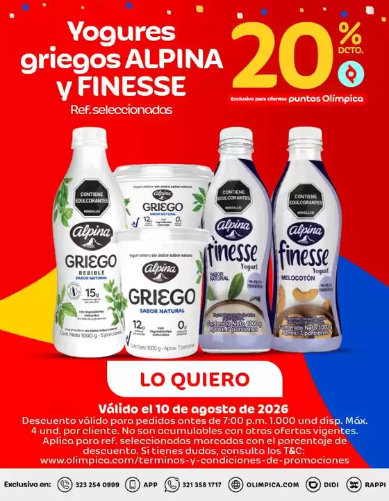 Catálogo Olímpica | Ofertas principales para ahorradores | 2026-08-10T00:00:00.000Z - 2026-08-10T00:00:00.000Z