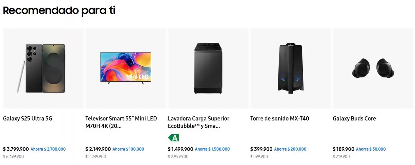 Catálogo Samsung | Recomendado para ti | 2026-08-11T00:00:00.000Z - 2026-08-23T00:00:00.000Z