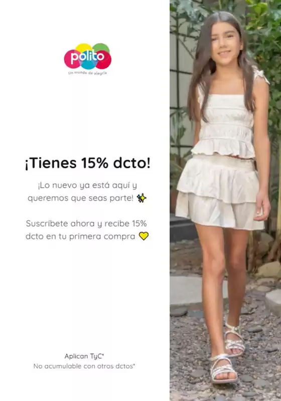 Catálogo Polito | Tienes 15% dcto en tu primera compra | 2026-08-12T00:00:00.000Z - 2026-08-31T00:00:00.000Z