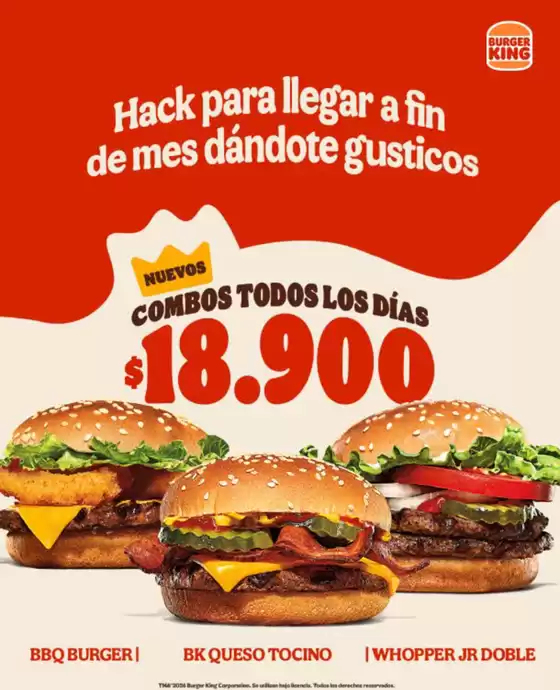 Catálogo Burger King | Nuevos combos todos los dias $18.900 | 2026-08-12T00:00:00.000Z - 2026-09-30T00:00:00.000Z