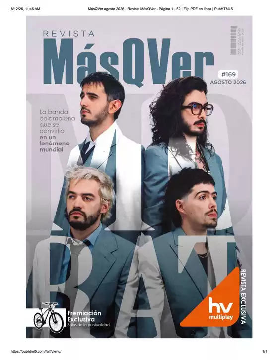 Catálogo Hv Multiplay | Revista MásQVer Agosto de 2026 | 2026-08-12T00:00:00.000Z - 2026-08-31T00:00:00.000Z
