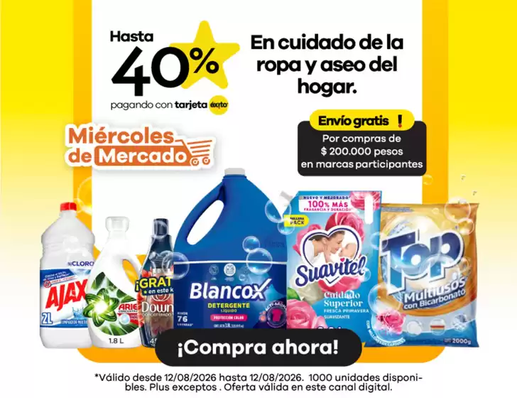 Catálogo Éxito en Bogotá | Ofertas principales para todos los clientes | 2026-08-12T00:00:00.000Z - 2026-08-12T00:00:00.000Z