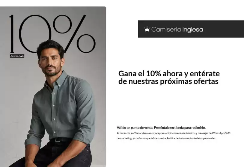Catálogo Camisería Inglesa | Gana el 10% ahora y entérate de nuestras próximas ofertas | 2026-08-13T00:00:00.000Z - 2026-08-31T00:00:00.000Z