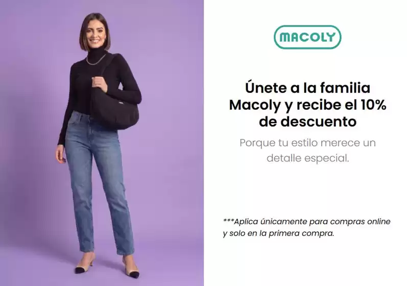 Catálogo Macoly | Únete a la familia Macoly y recibe el 10% DTO | 2026-08-13T00:00:00.000Z - 2026-09-30T00:00:00.000Z
