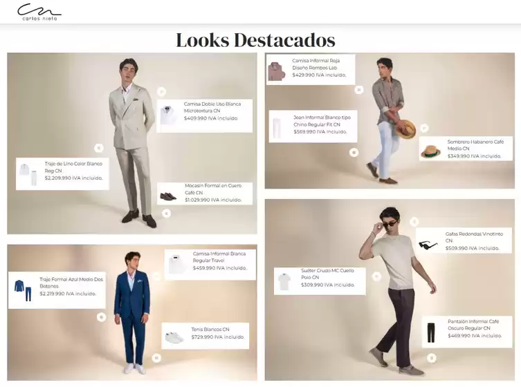 Catálogo Carlos Nieto | Looks Destacados | 2026-08-13T00:00:00.000Z - 2026-08-31T00:00:00.000Z