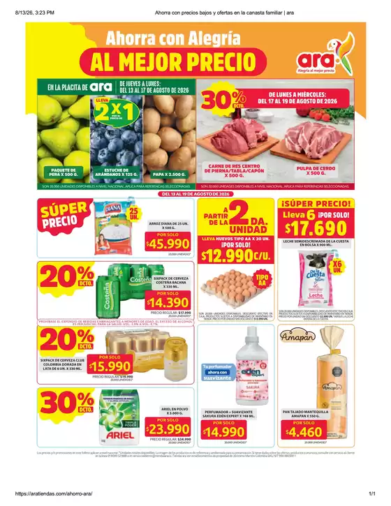 Catálogo Ara | Ahorra con Alegria al Mejor Precio | 2026-08-13T00:00:00.000Z - 2026-08-19T00:00:00.000Z
