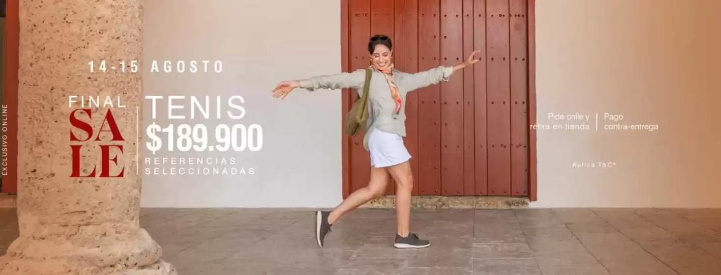 Catálogo Hush Puppies | Final Sale Tenis $189.900 | 2026-08-14T00:00:00.000Z - 2026-08-15T00:00:00.000Z