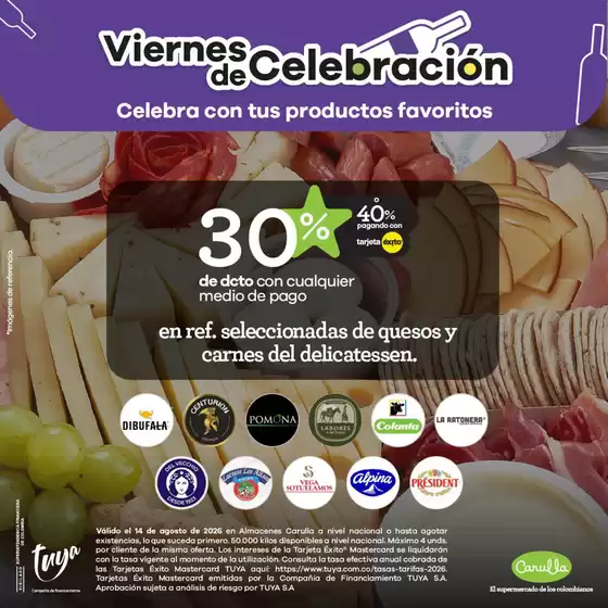 Catálogo Carulla | Aprovecha las ofertas de este viernes | 2026-08-14T00:00:00.000Z - 2026-08-14T00:00:00.000Z
