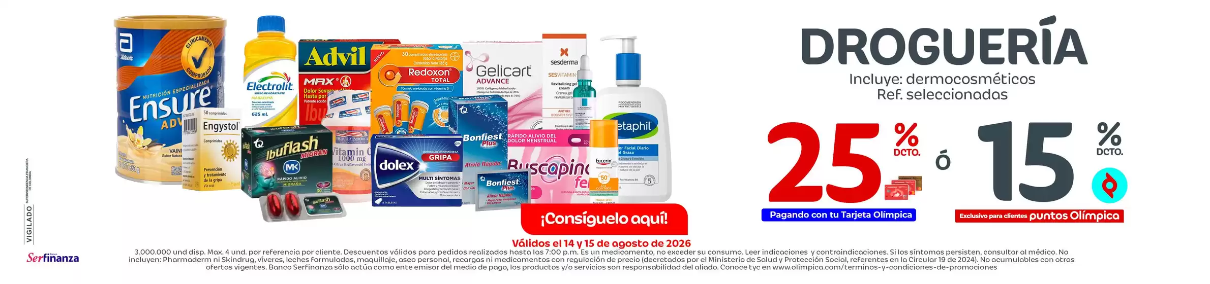 Catálogo Olímpica | Grandes descuentos en productos seleccionados | 2026-08-14T00:00:00.000Z - 2026-08-15T00:00:00.000Z