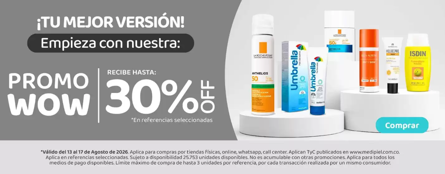 Catálogo MediPiel | Promo wow | 2026-08-14T00:00:00.000Z - 2026-08-17T00:00:00.000Z
