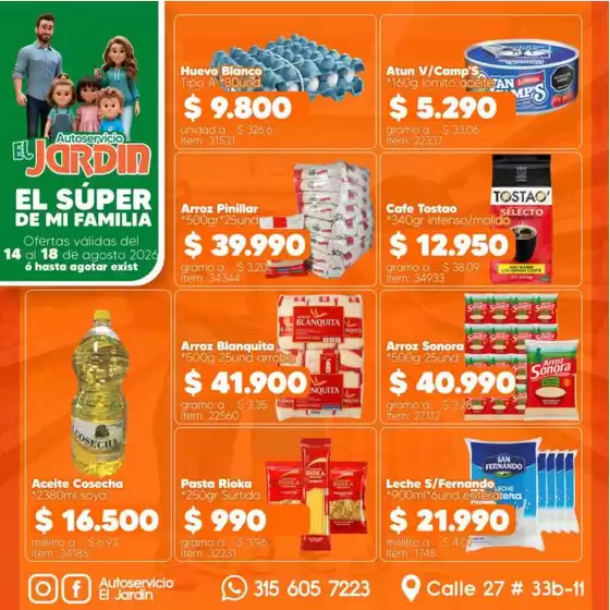 Catálogo Autoservicio El Jardín | Ofertas Autoservicio El Jardín | 2026-08-14T00:00:00.000Z - 2026-08-18T00:00:00.000Z
