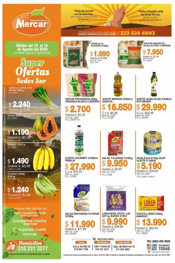 Catálogo Mercar | Ofertas Mercar | 2026-08-15T00:00:00.000Z - 2026-08-18T00:00:00.000Z