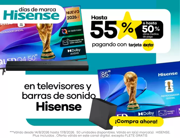 Catálogo Éxito en Zipaquirá | Ofertas Éxito | 2026-08-14T00:00:00.000Z - 2026-08-17T00:00:00.000Z