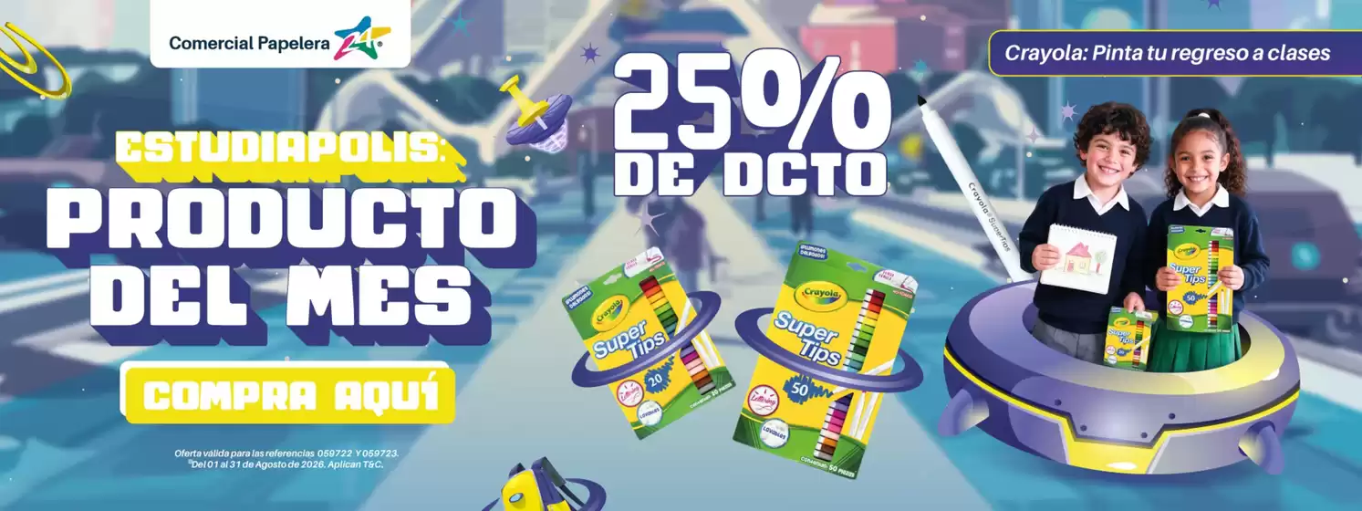 Catálogo Comercial Papelera | 25% de DCTO | 2026-08-17T00:00:00.000Z - 2026-08-31T00:00:00.000Z