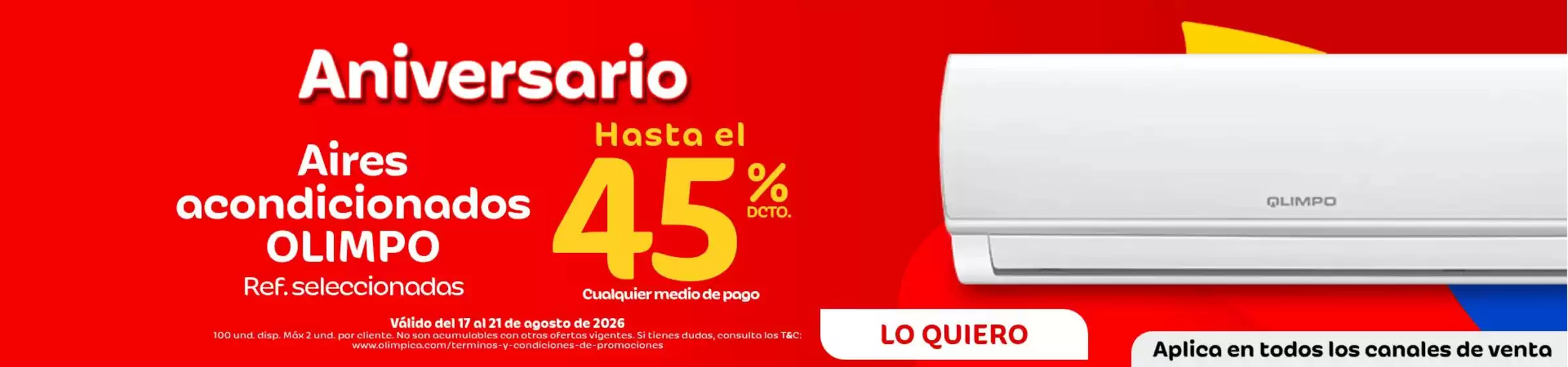 Catálogo Olímpica | Nuevas ofertas para descubrir | 2026-08-17T00:00:00.000Z - 2026-08-21T00:00:00.000Z